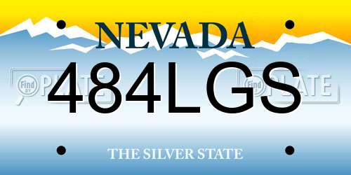 484LGS Nevada License Plate