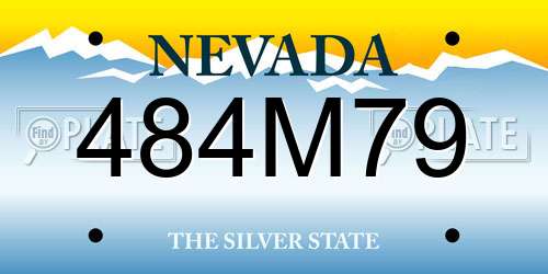 484M79 Nevada License Plate