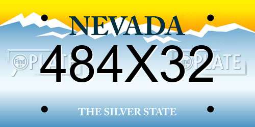 484X32 Nevada License Plate