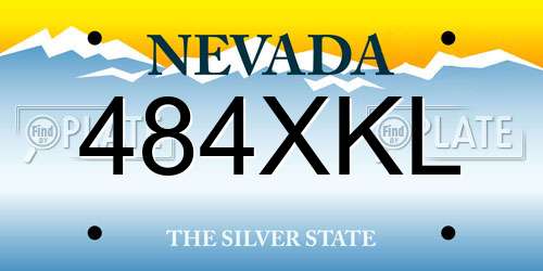 484XKL Nevada License Plate