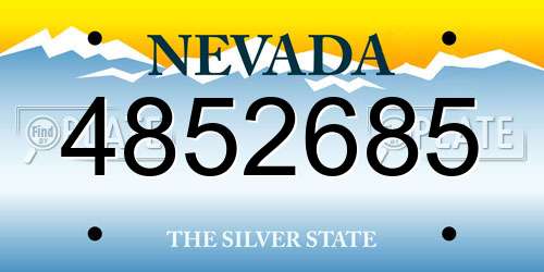4852685 Nevada License Plate