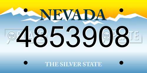 4853908 Nevada License Plate