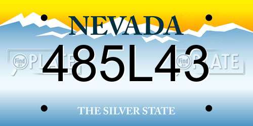 485L43 Nevada License Plate