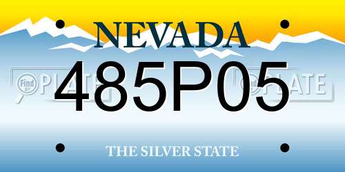 485P05 Nevada License Plate