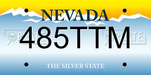 485TTM Nevada License Plate