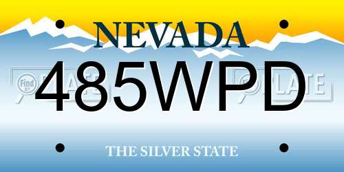 485WPD Nevada License Plate