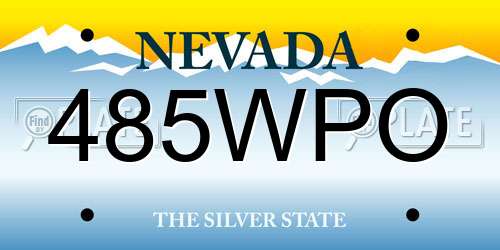 485WPO Nevada License Plate