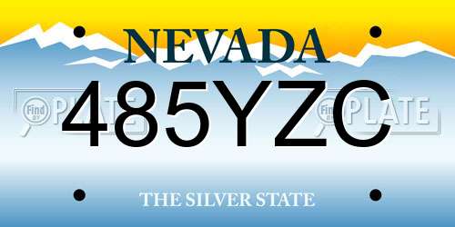 485YZC Nevada License Plate