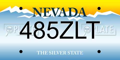 485ZLT Nevada License Plate
