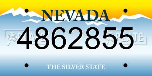 4862855 Nevada License Plate