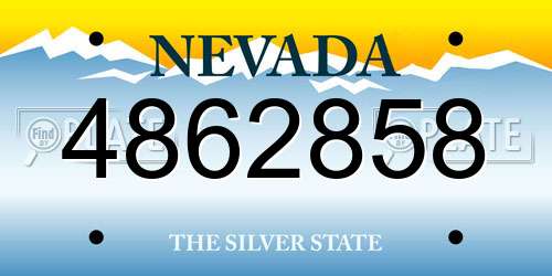 4862858 Nevada License Plate