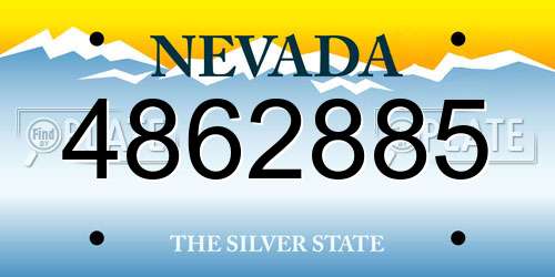4862885 Nevada License Plate