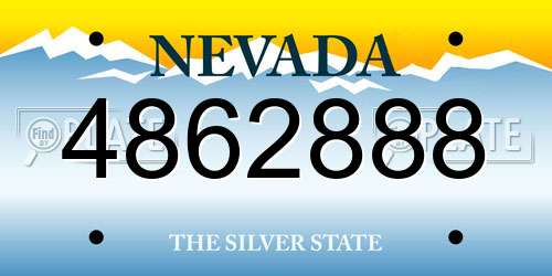 4862888 Nevada License Plate