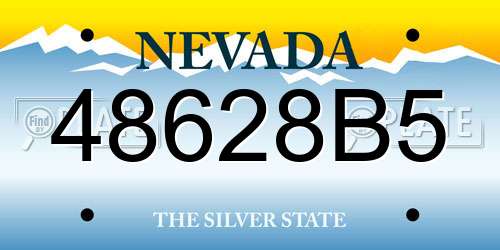 48628B5 Nevada License Plate