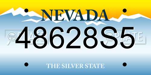 48628S5 Nevada License Plate