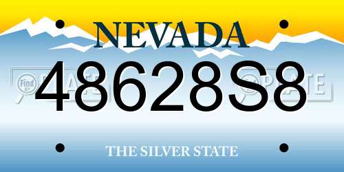 48628S8 Nevada License Plate