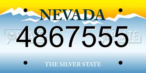 4867555 Nevada License Plate