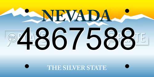 4867588 Nevada License Plate
