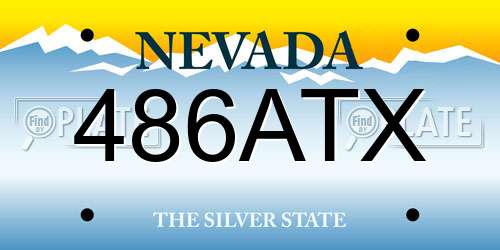 486ATX Nevada License Plate
