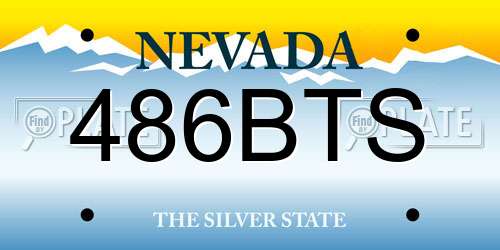 486BTS Nevada License Plate