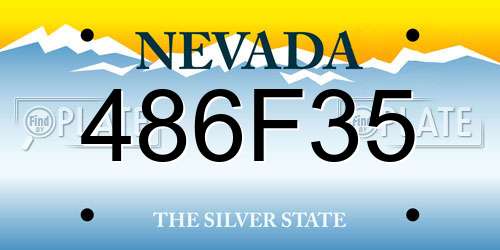486F35 Nevada License Plate