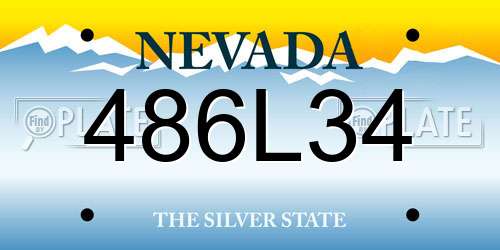 486L34 Nevada License Plate