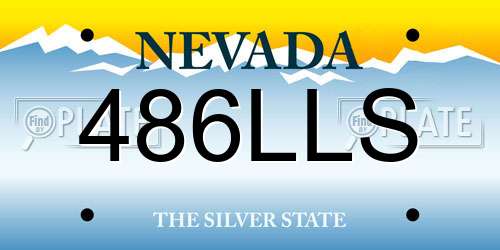 486LLS Nevada License Plate