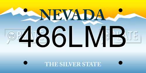 486LMB Nevada License Plate