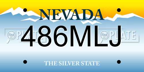 486MLJ Nevada License Plate