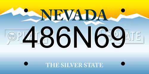 486N69 Nevada License Plate