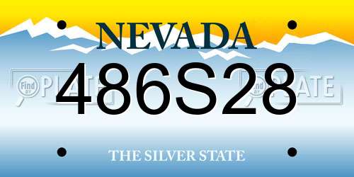 486S28 Nevada License Plate