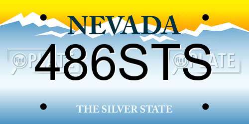 486STS Nevada License Plate