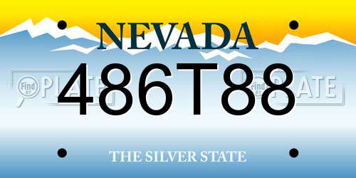 486T88 Nevada License Plate