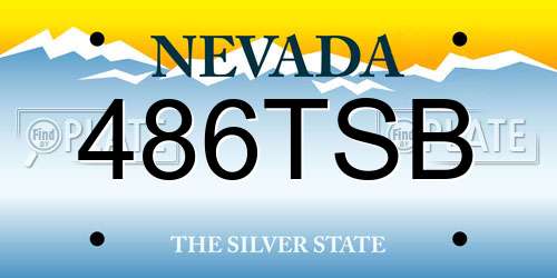 486TSB Nevada License Plate