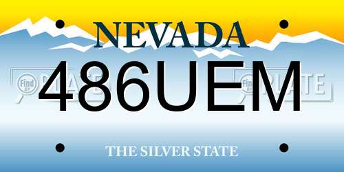 486UEM Nevada License Plate