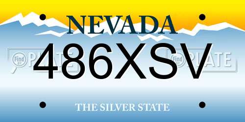 486XSV Nevada License Plate