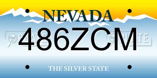 486ZCM Nevada License Plate