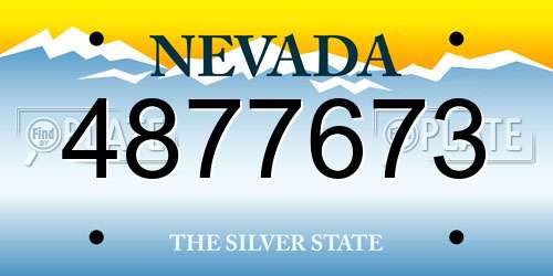 4877673 Nevada License Plate