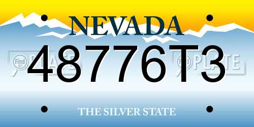 48776T3 Nevada License Plate