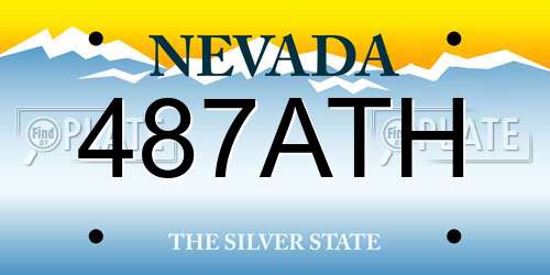 487ATH Nevada License Plate
