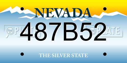487B52 Nevada License Plate