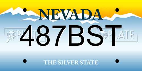 487BST Nevada License Plate