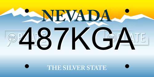 487KGA Nevada License Plate