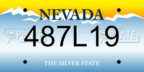 487L19 Nevada License Plate