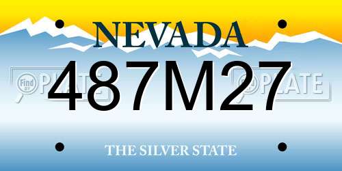487M27 Nevada License Plate