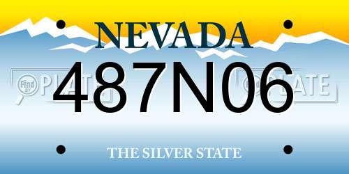 487N06 Nevada License Plate