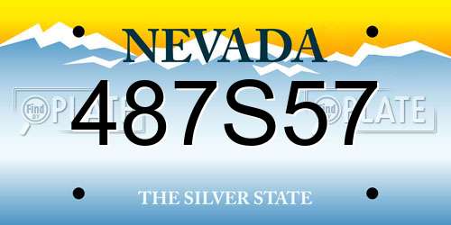 487S57 Nevada License Plate
