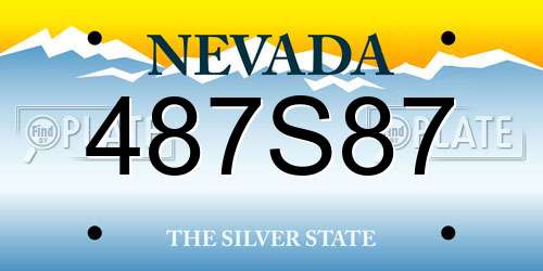 487S87 Nevada License Plate