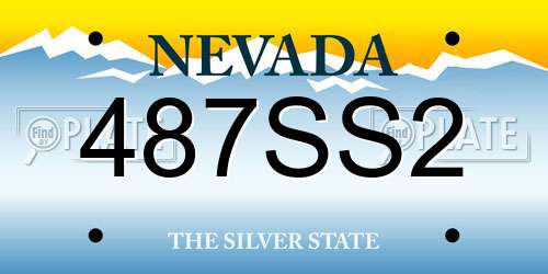 487SS2 Nevada License Plate