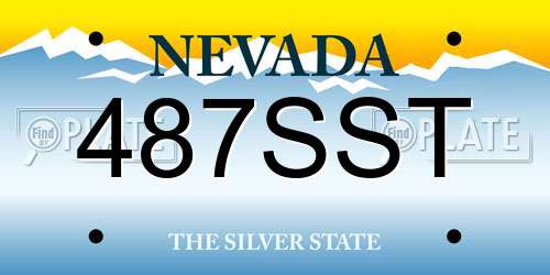 487SST Nevada License Plate